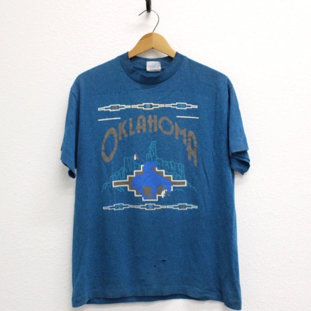 Vintage Oklahoma Cowboy T Shirt Large